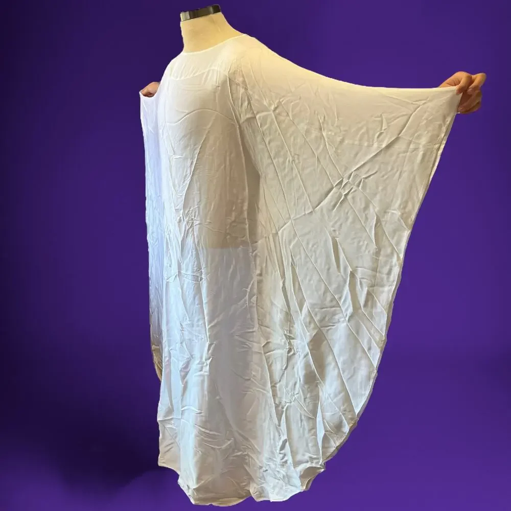 New Secteur 6 Maxi Kaftan Dress Bat Sleeves Deadstock Viscose MSRP $195 Fairy